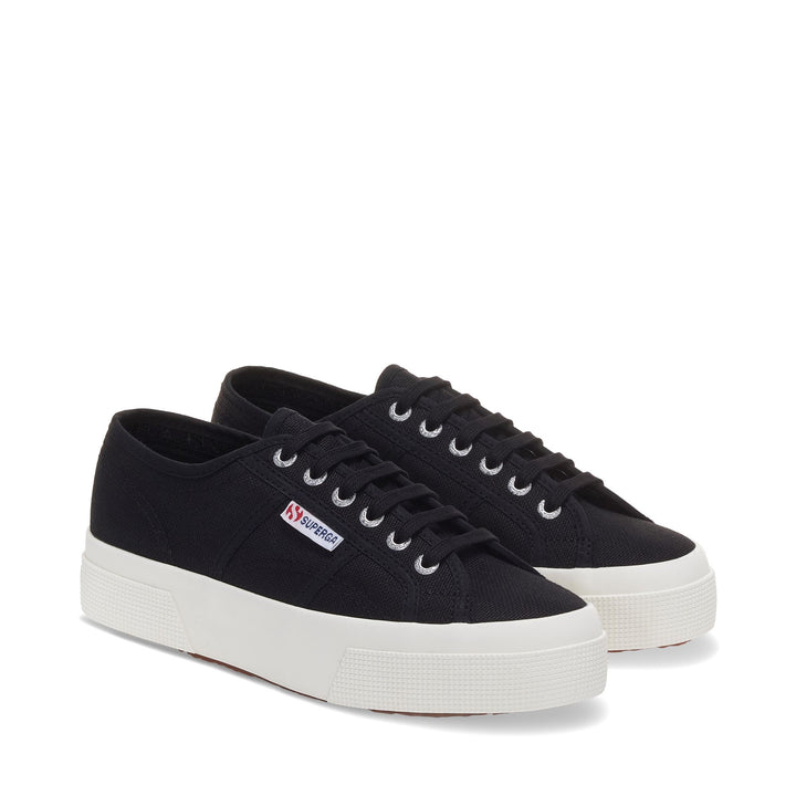 Unisex Black Platform Sneakers with Cotton Upper 2