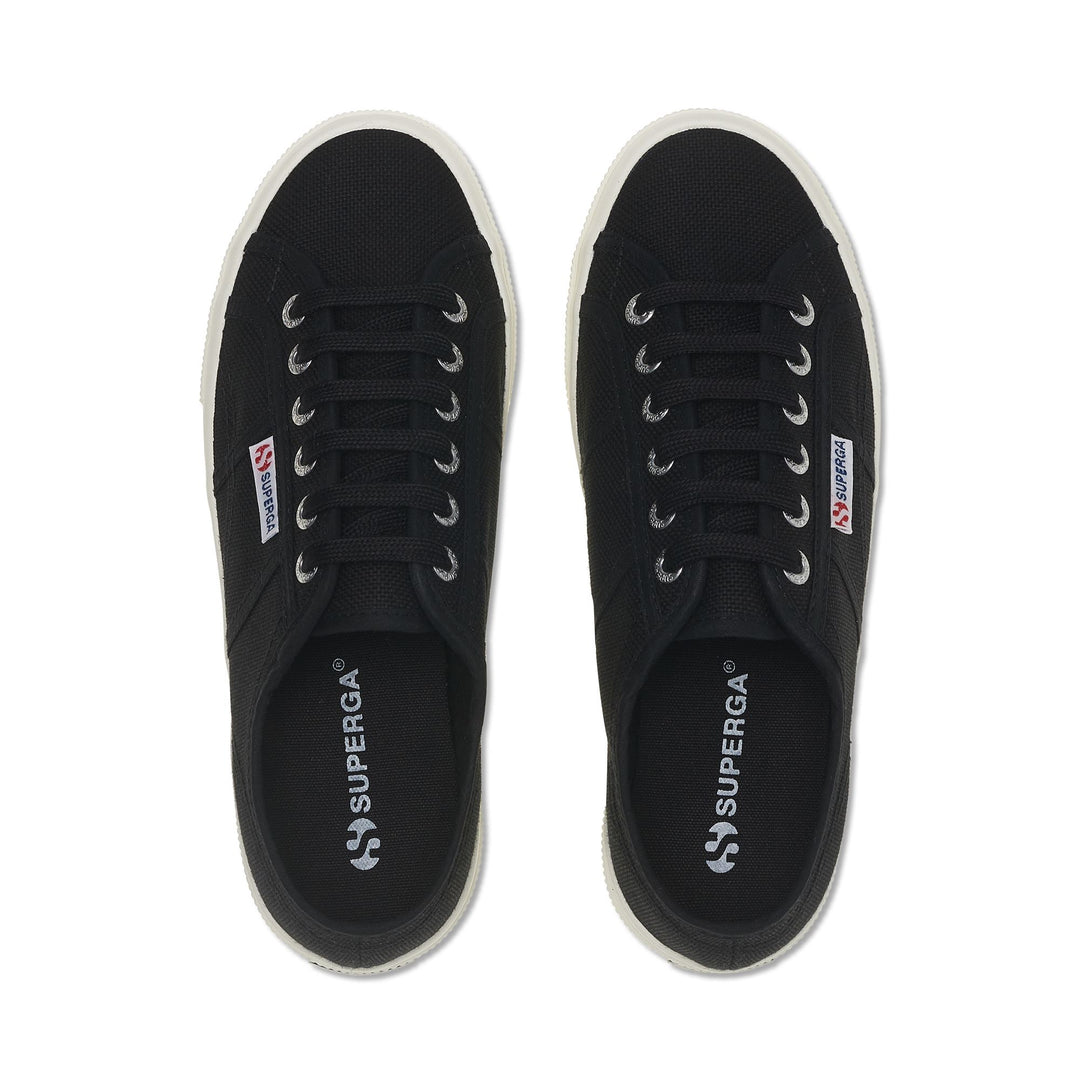 Unisex Black Platform Sneakers with Cotton Upper main