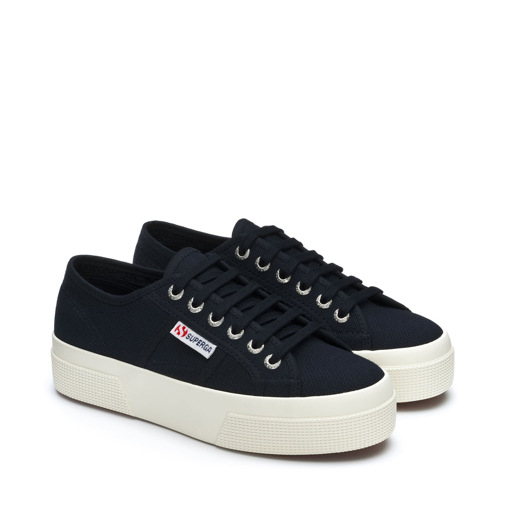 Unisex Platform Navy Sneakers with Cotton Upper 02