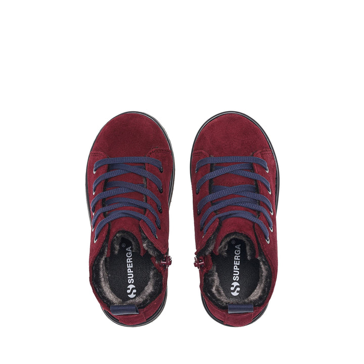 Kid's Red Ankle Boots with Suede Upper 4