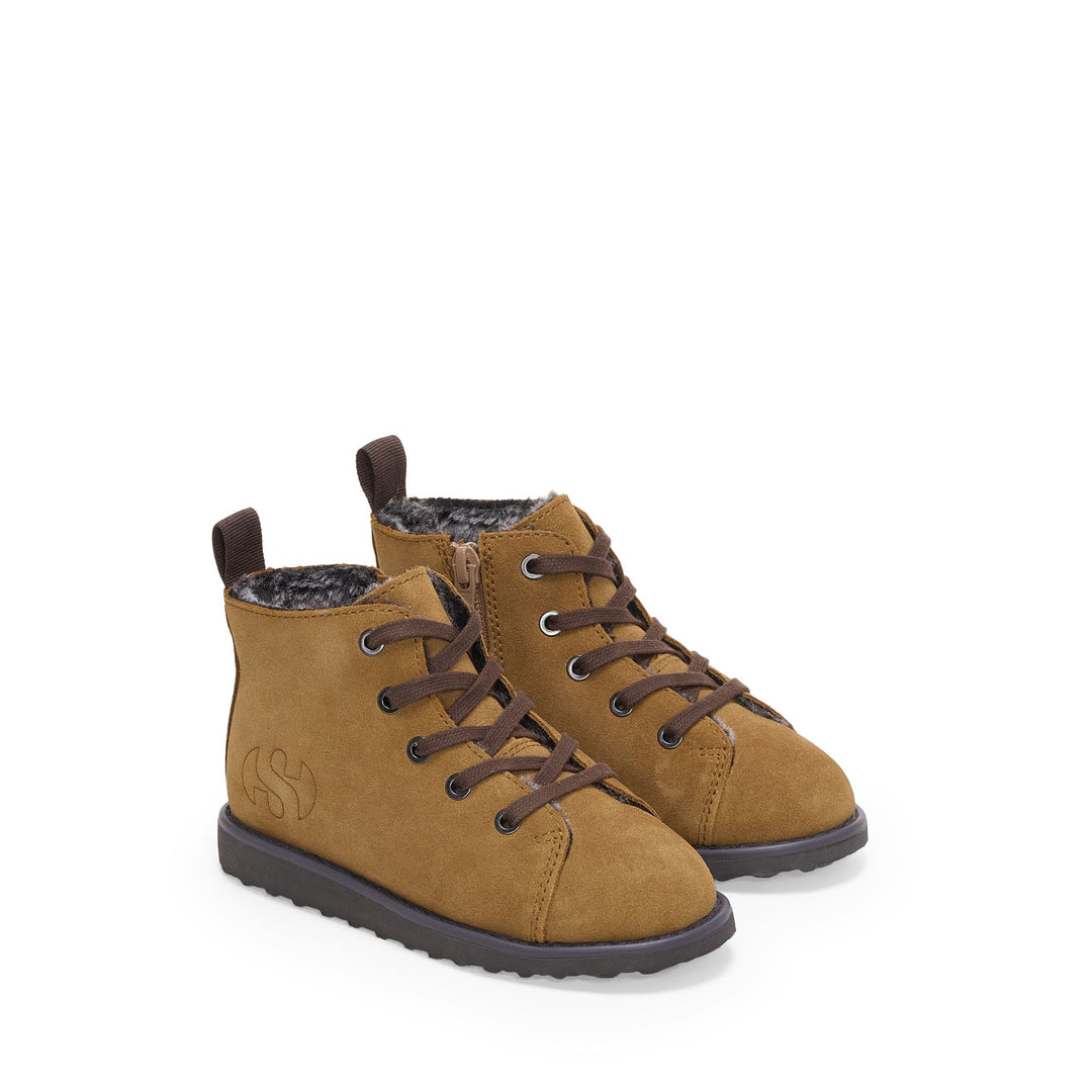 3008 KIDS LACE-UP BOOT SUEDE - Ankle Boots - Laced - Kid unisex - Beige Rame-Brown Cotto main