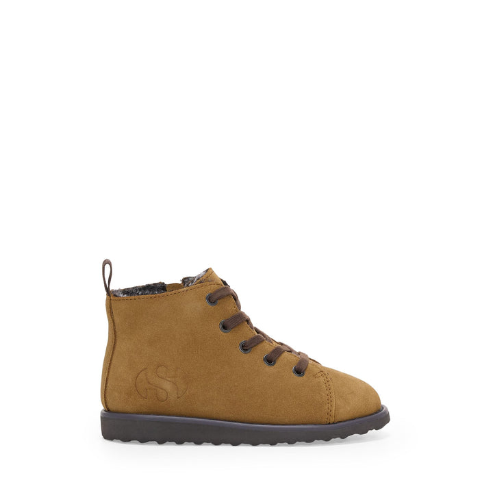 3008 KIDS LACE-UP BOOT SUEDE - Ankle Boots - Laced - Kid unisex - Beige Rame-Brown Cotto 1