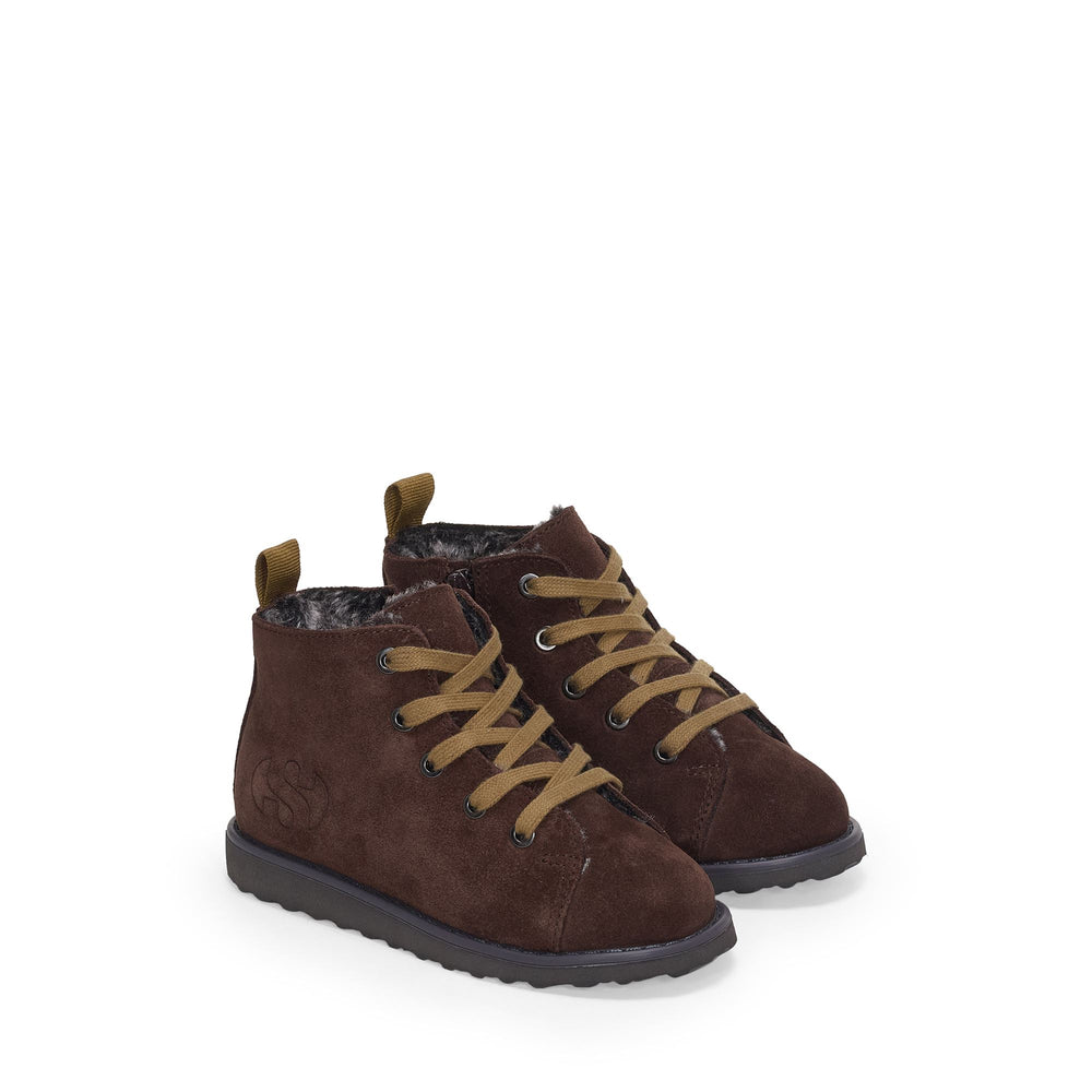 3008 KIDS LACE-UP BOOT SUEDE - Ankle Boots - Laced - Kid unisex - Brown Cotto-Beige Rame 02