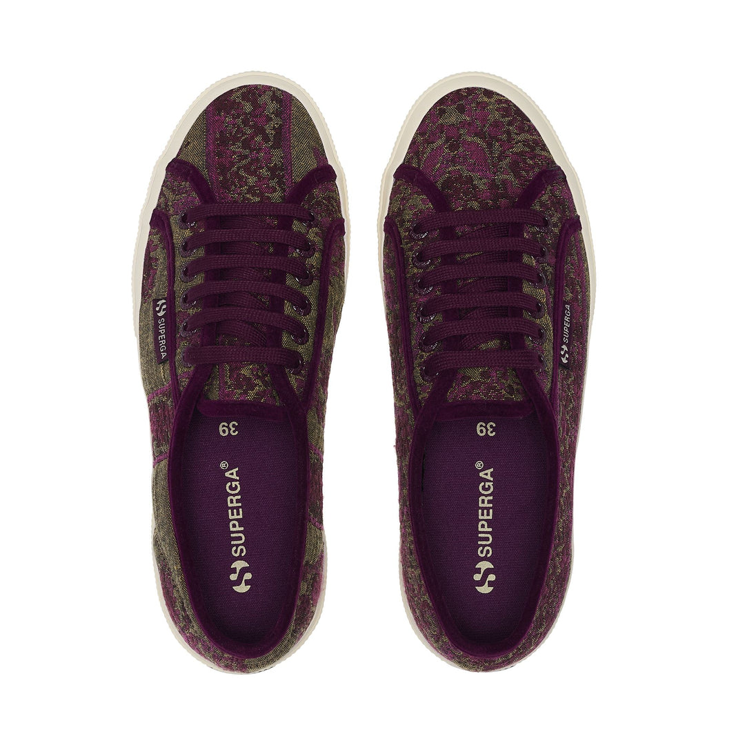 2750 TAPESTRY - Le Superga - Low Cut - Woman - Military Green-Purple-Off White main