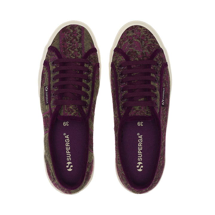 2750 TAPESTRY - Le Superga - Low Cut - Woman - Military Green-Purple-Off White 4