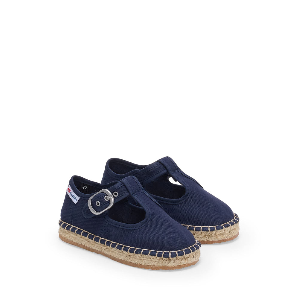 Girl's Blue Espadrilles with Cotton Upper 02