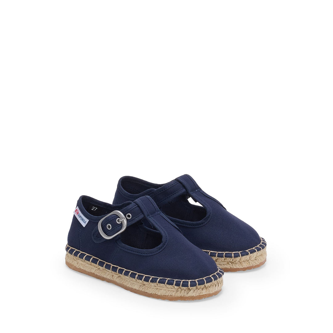 Girl's Blue Espadrilles with Cotton Upper main