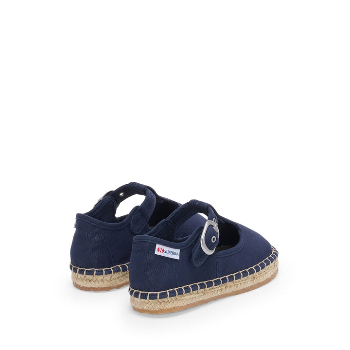 Girl's Blue Espadrilles with Cotton Upper 3