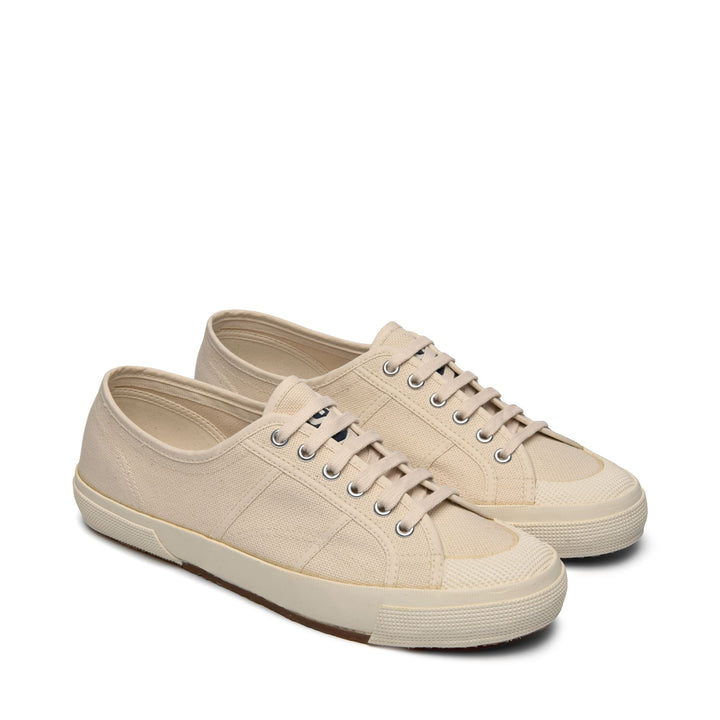Unisex Beige Low Cut Sneakers with Cotton Upper 2