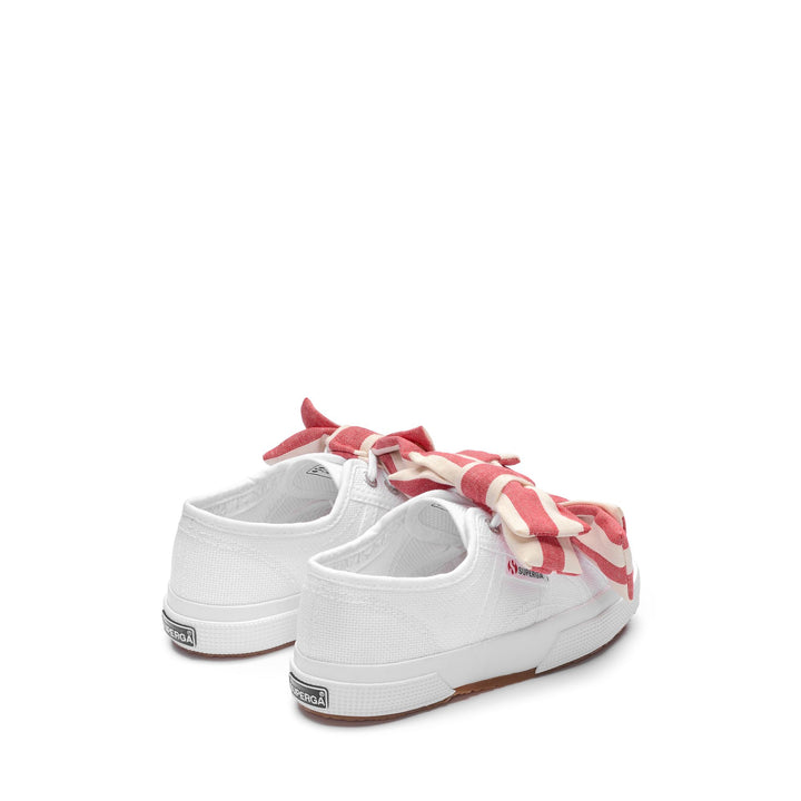 2750 KIDS COTTON RIBBON - Le Superga - Corte Bajo - Niña - White-OffWhite-Red 3