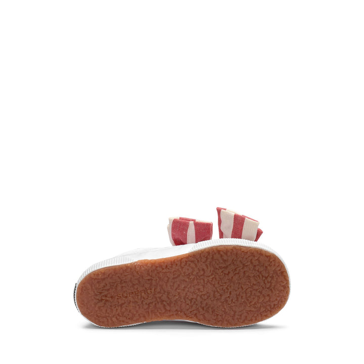 2750 KIDS COTTON RIBBON - Le Superga - Corte Bajo - Niña - White-OffWhite-Red 5