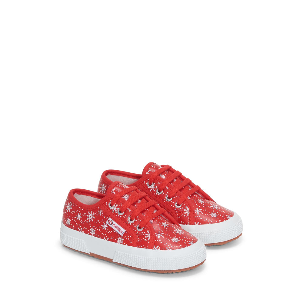 Children's Low Cut Sneakers in Red with Cotton Upper 02