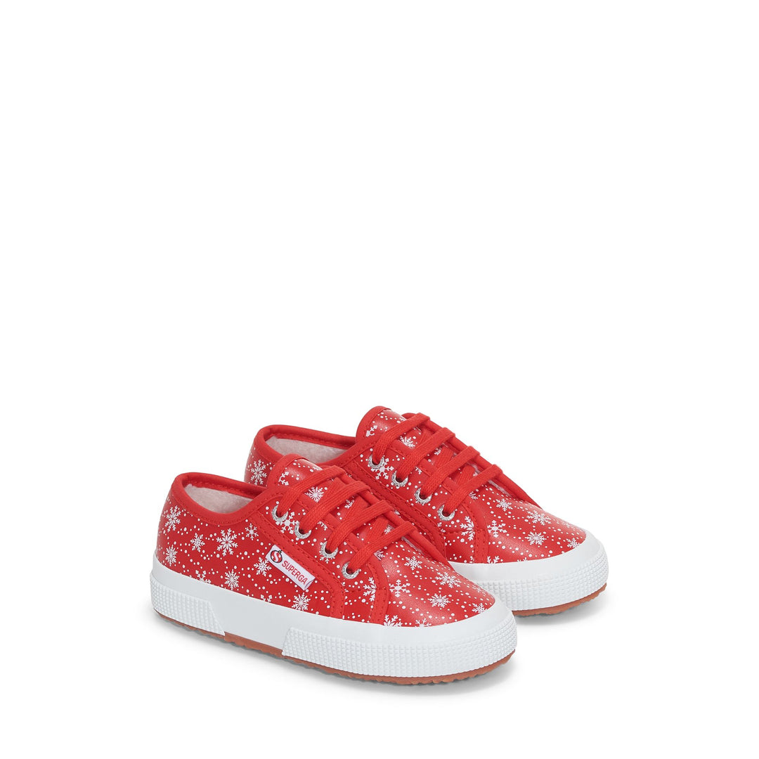 Children's Low Cut Sneakers in Red with Cotton Upper main