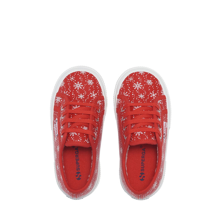 Children's Low Cut Sneakers in Red with Cotton Upper 4