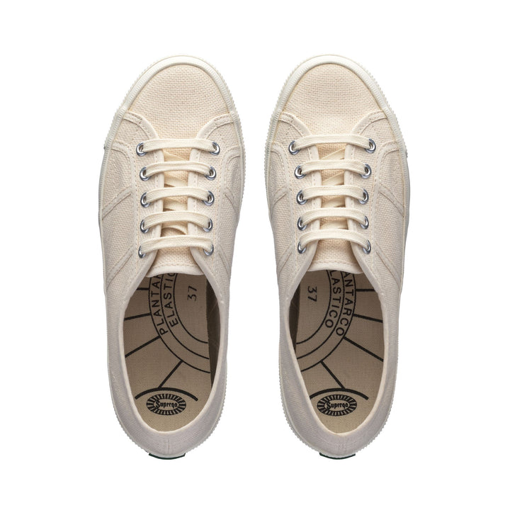 Unisex Beige Sneakers with Cotton Upper 4
