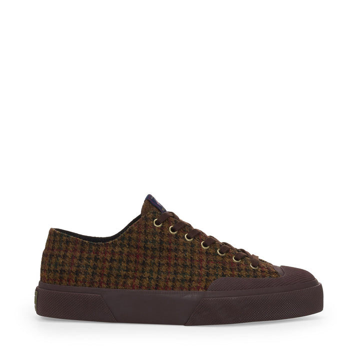 2432 WORKS WOOL PATCHWORK - Sneakers - Low Cut - Unisex - Brown Toffee-Brown Mogano 1