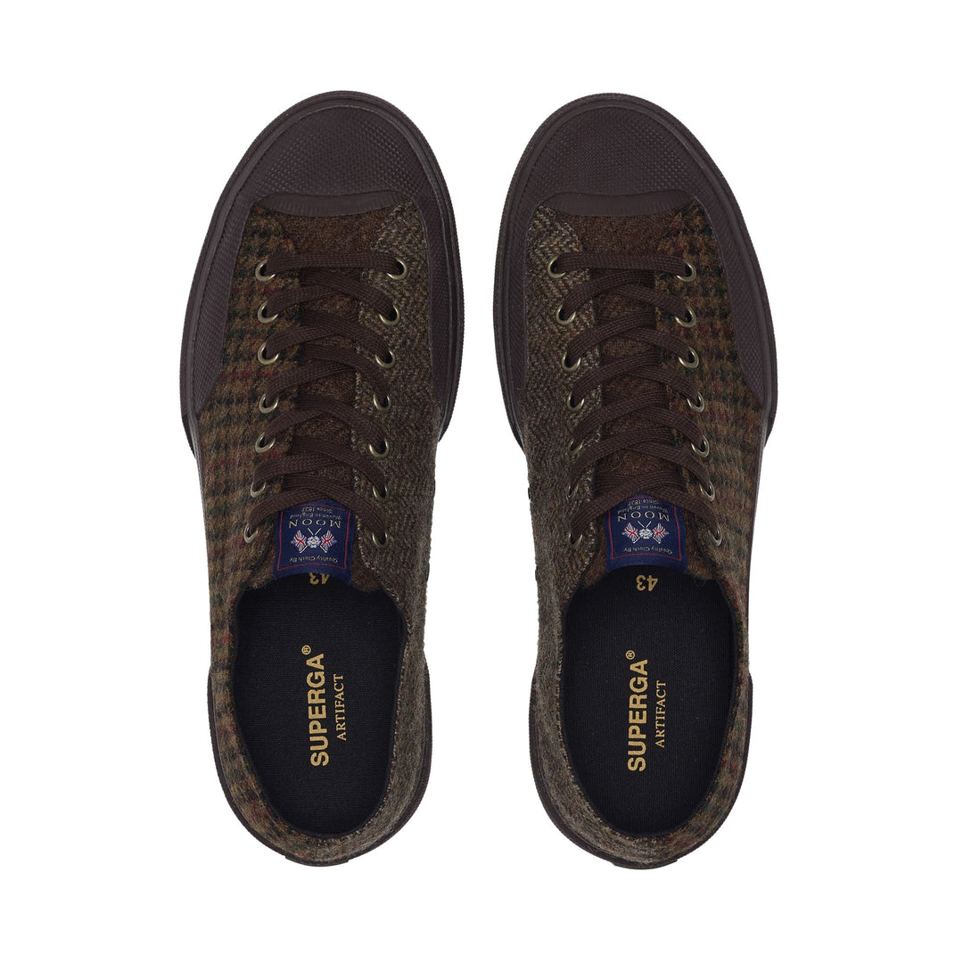 2432 WORKS WOOL PATCHWORK - Sneakers - Low Cut - Unisex - Brown Toffee-Brown Mogano main