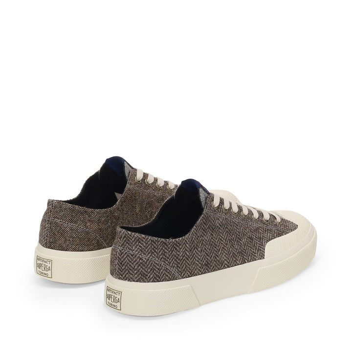 2432 WORKS WOOL PATCHWORK - Sneakers - Low Cut - Unisex - Grey-Off White 3