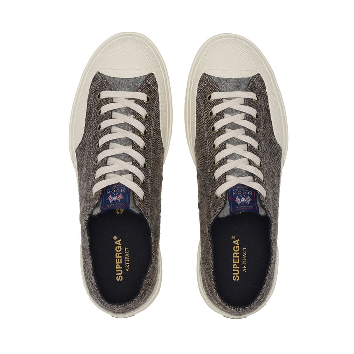 2432 WORKS WOOL PATCHWORK - Sneakers - Low Cut - Unisex - Grey-Off White 4
