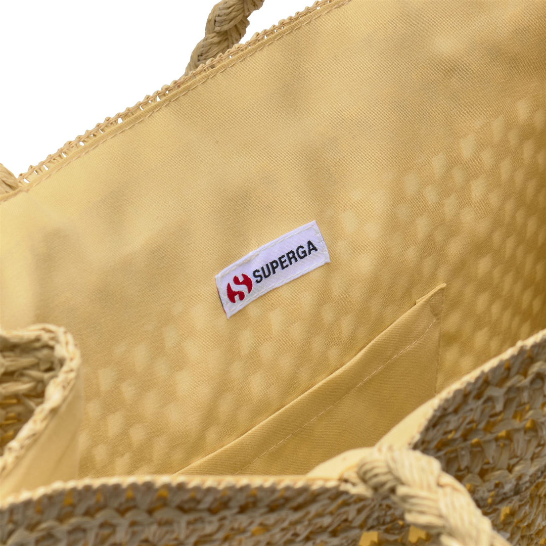 Woman's Tote Bag Beige Raffia with Cotton Lining main