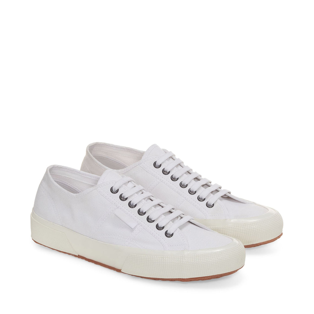 Unisex White Low Cut Sneakers with Cotton Upper main