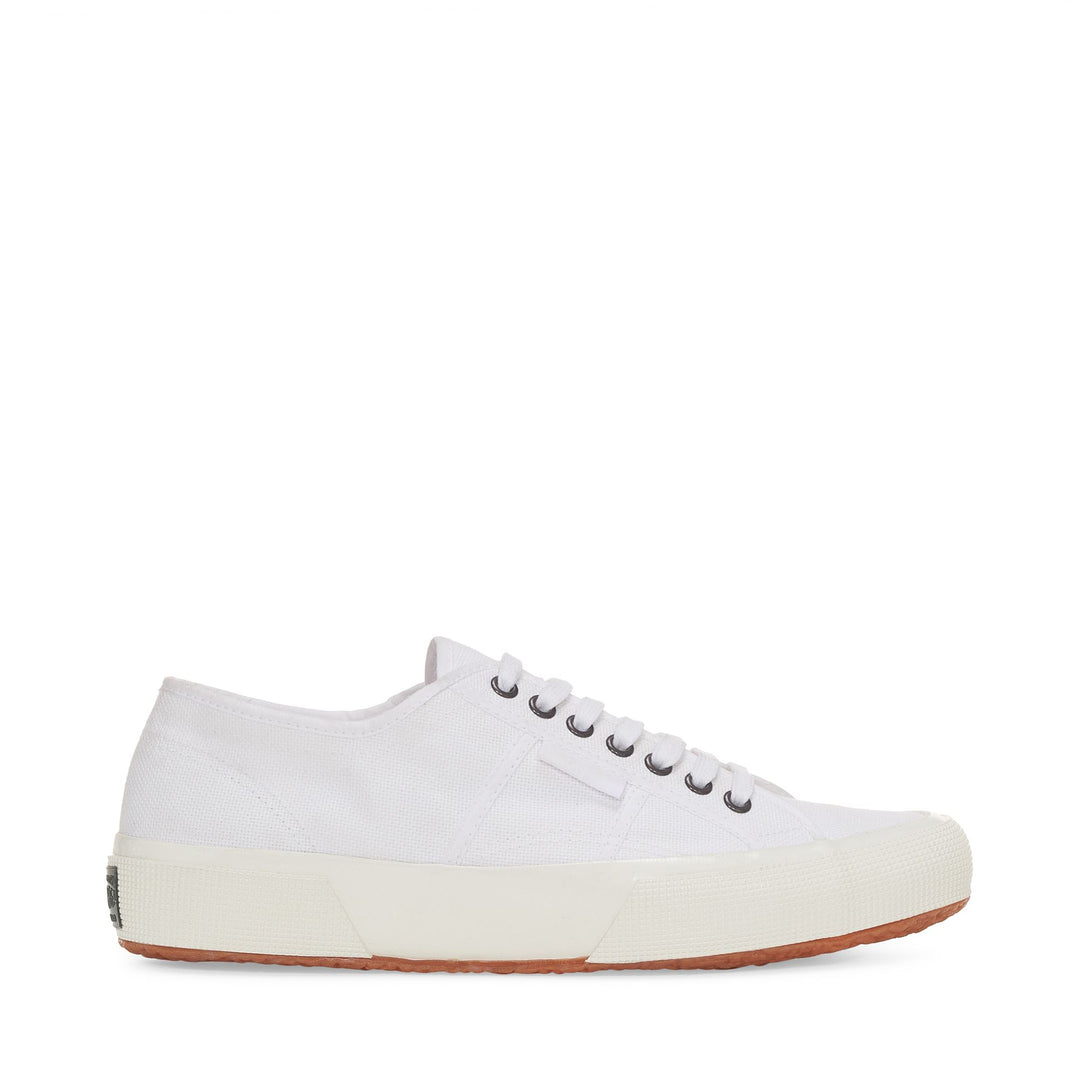 Unisex White Low Cut Sneakers with Cotton Upper 01