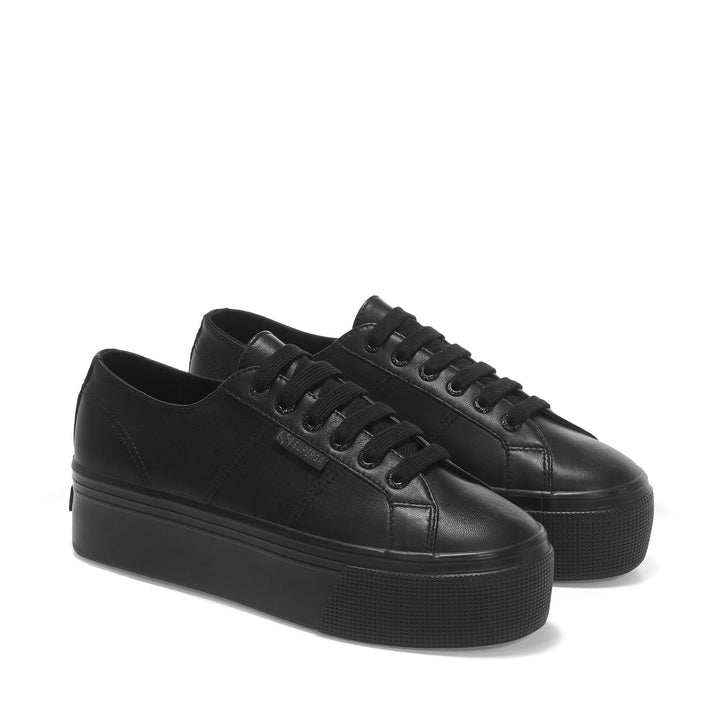 Wedge Sneakers Black with Nappa Upper 2