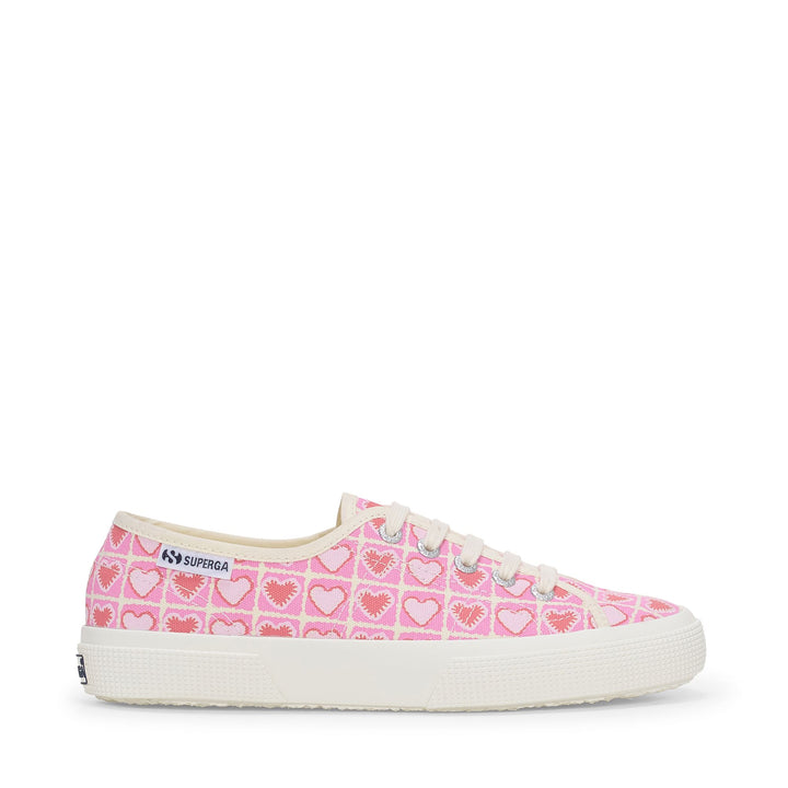 Woman's Low Cut Pink Sneakers with Cotton Upper 1