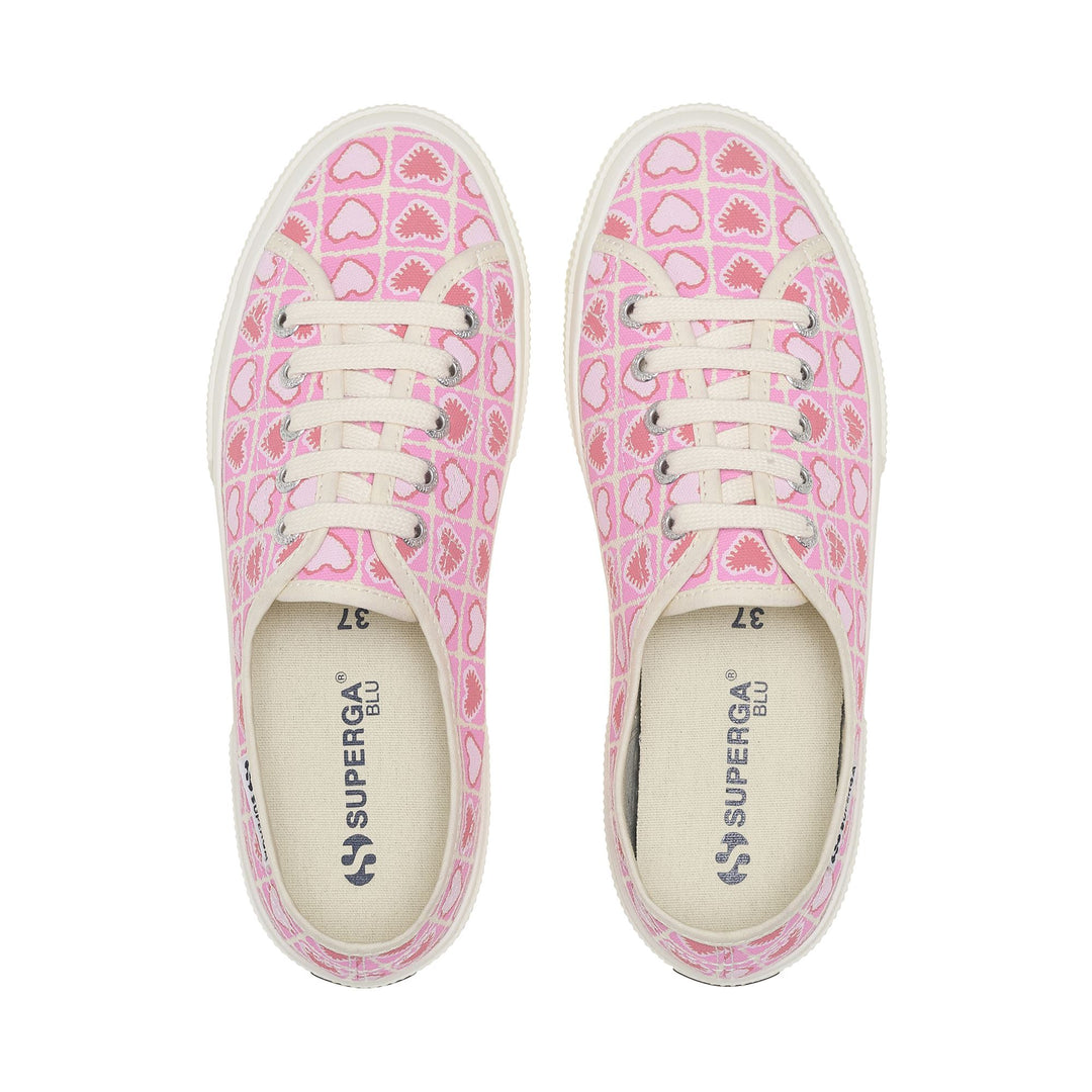 Woman's Low Cut Pink Sneakers with Cotton Upper main