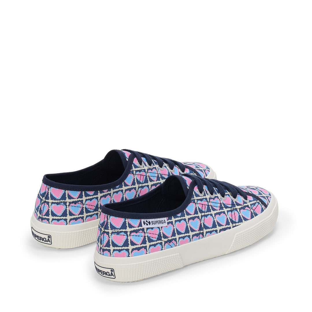 Woman's Low Cut Sneakers Blue with Cotton Upper main