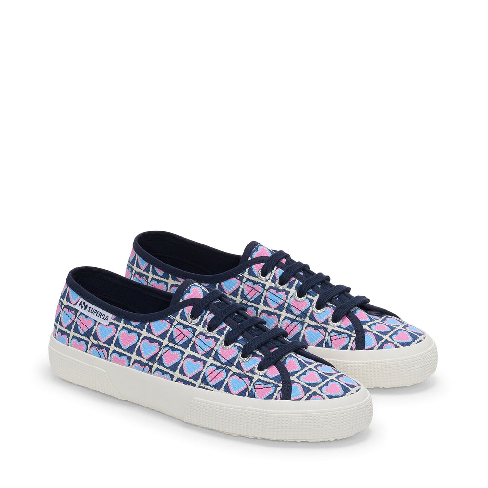 Woman's Low Cut Sneakers Blue with Cotton Upper 02