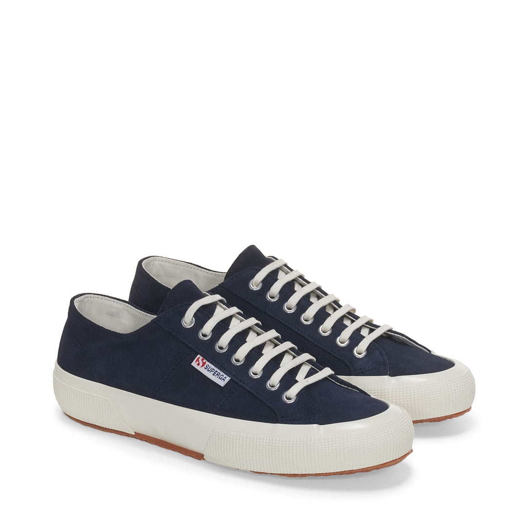 Unisex Blue Low Cut Sneakers with Suede Upper main