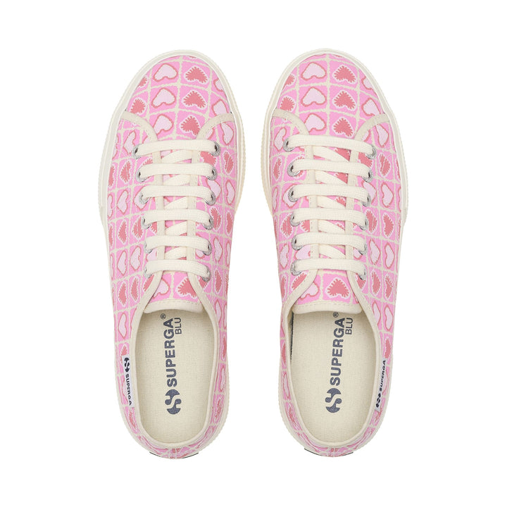 Woman's Platform Pink Sneakers with Cotton Upper 4