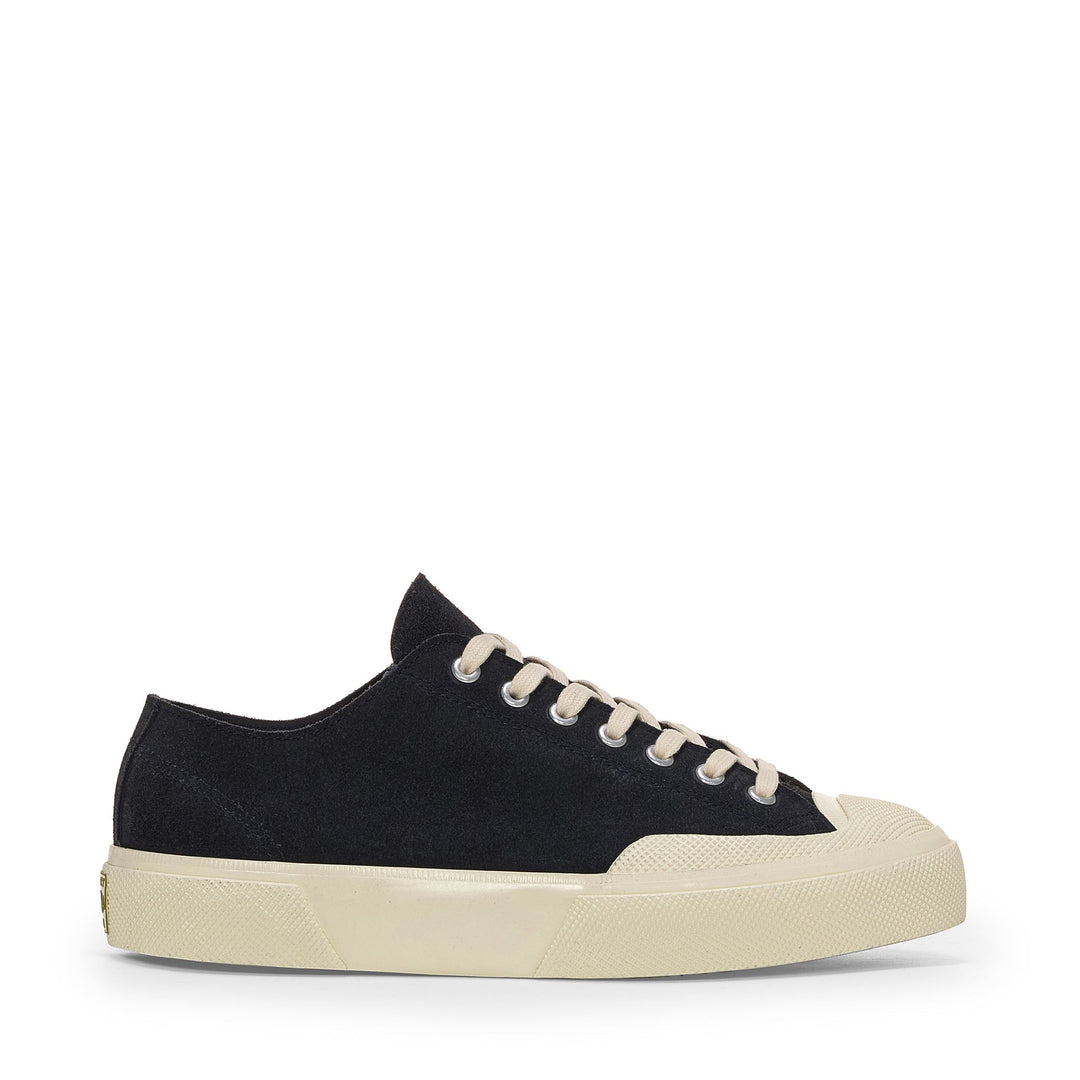 Unisex Navy Low Cut Sneakers with Suede Upper 01