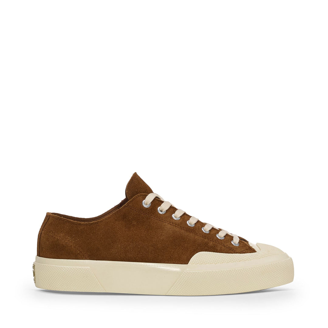 Unisex Brown Low Cut Sneakers with Suede Upper 01