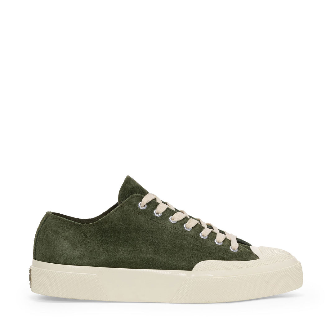 2432 WORKS SUEDE FLESH OUT - Sneakers - Low Cut - Unisex - Green grass Dk-Off White 01