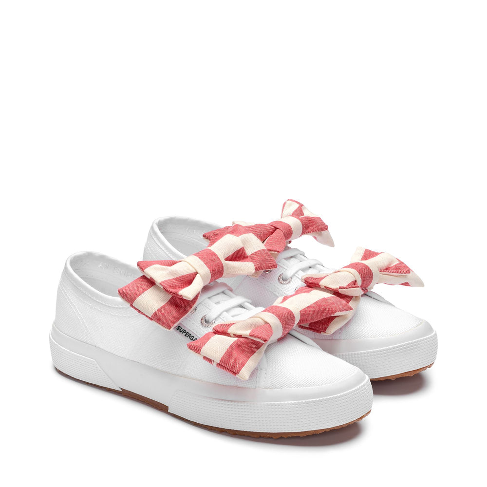 2750 COTTON RIBBON - Le Superga - Low Cut - Woman - White-OffWhite-Red 02