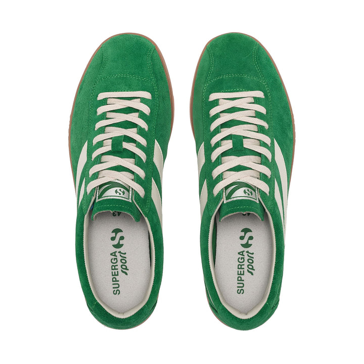 Unisex Low Cut Sneakers Green with Suede Upper 4