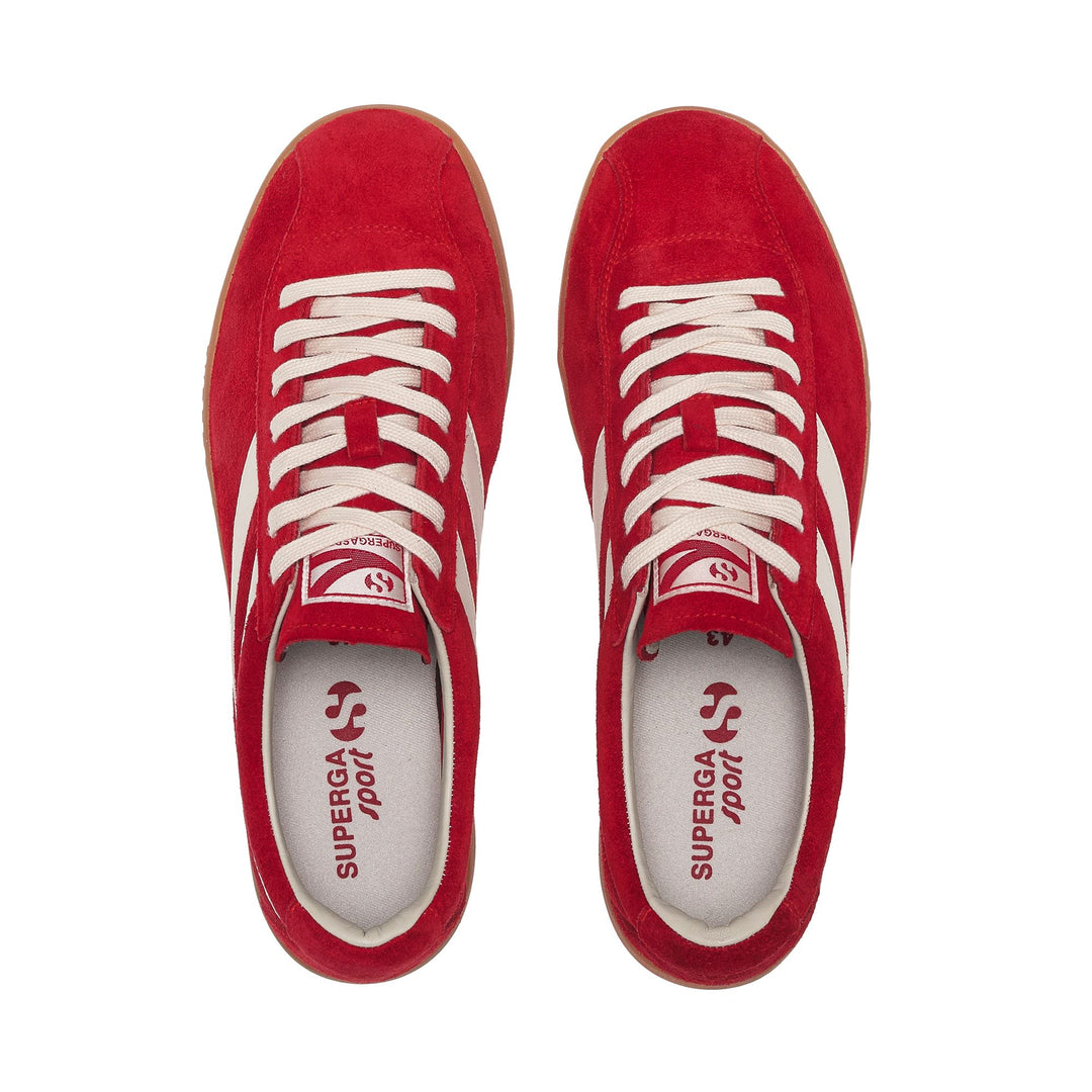 Unisex Red Sneakers with Suede Upper main