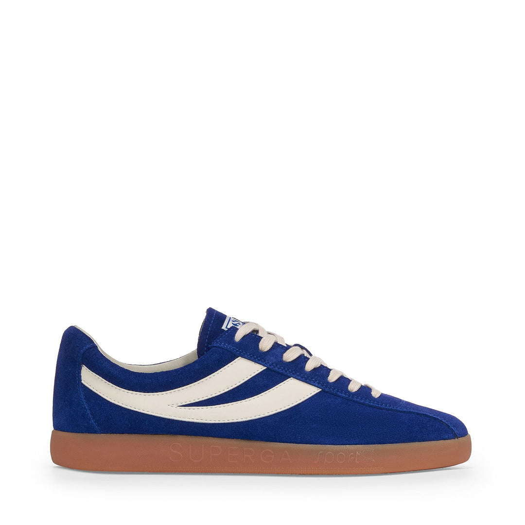 Unisex Blue Sneakers with Suede Upper 01