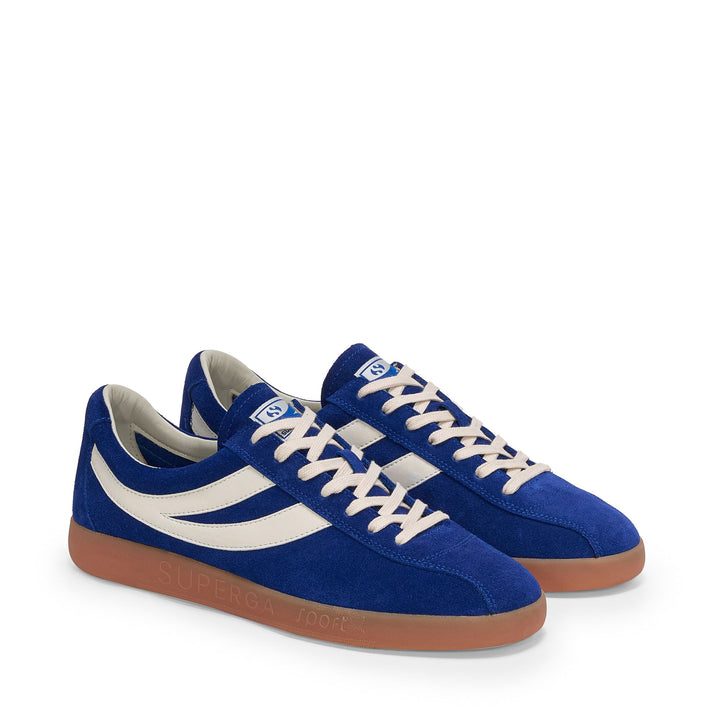 Unisex Blue Sneakers with Suede Upper 2