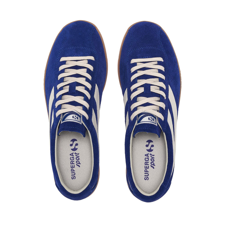 Unisex Blue Sneakers with Suede Upper 4