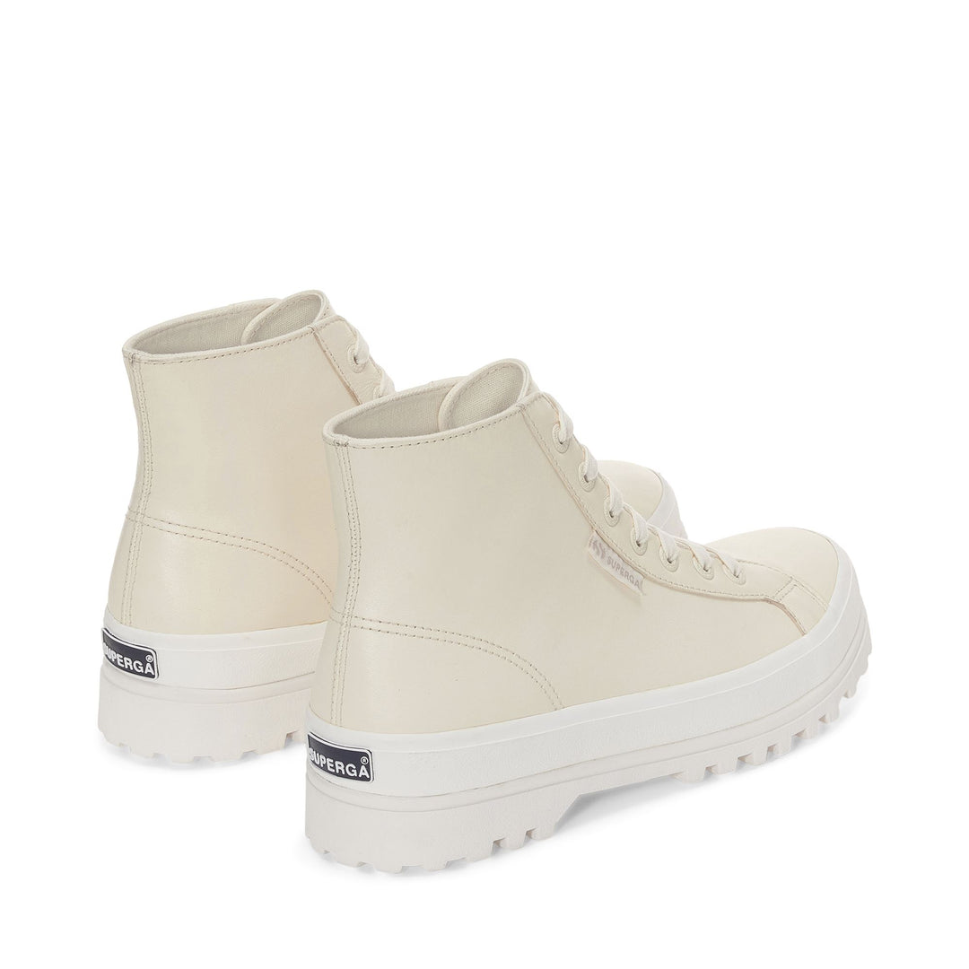 Unisex Beige Ankle Boots with Nappa Leather Upper main