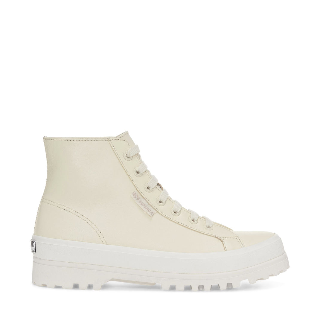 Unisex Beige Ankle Boots with Nappa Leather Upper 01