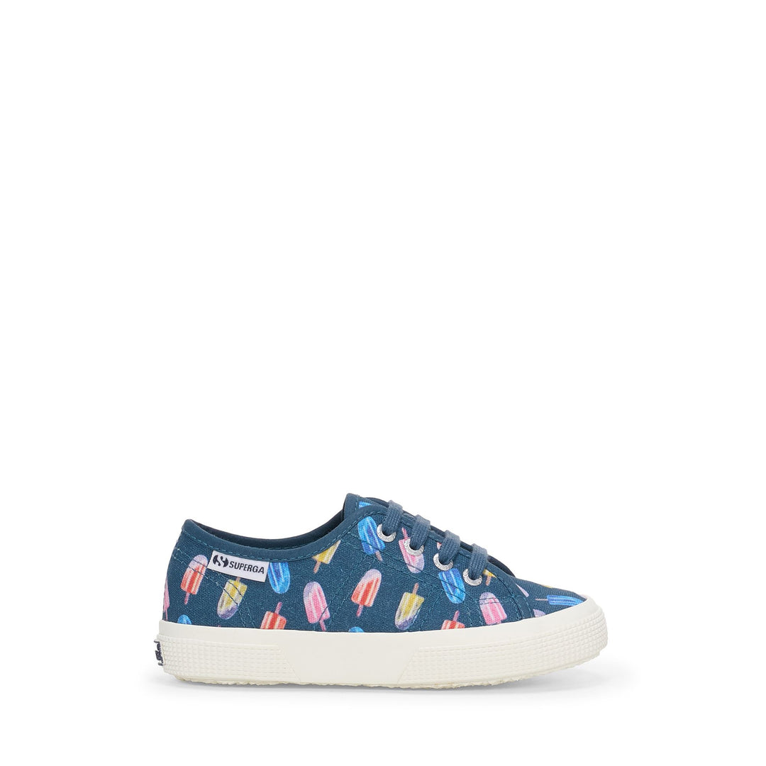 Children's Low Cut Sneakers in Blue with Cotton Upper 01