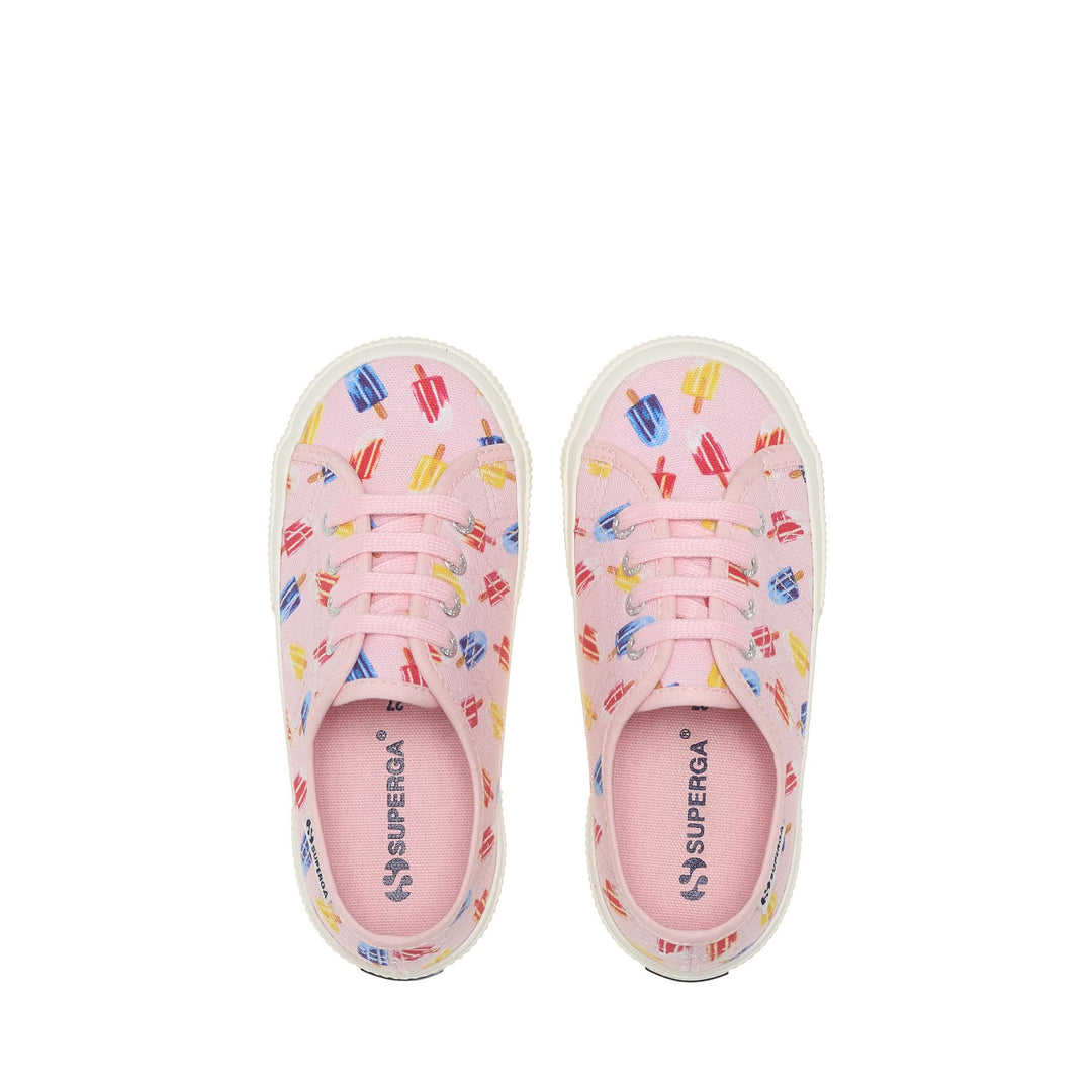 Children's Low Cut Sneakers in Pink with Cotton Upper main