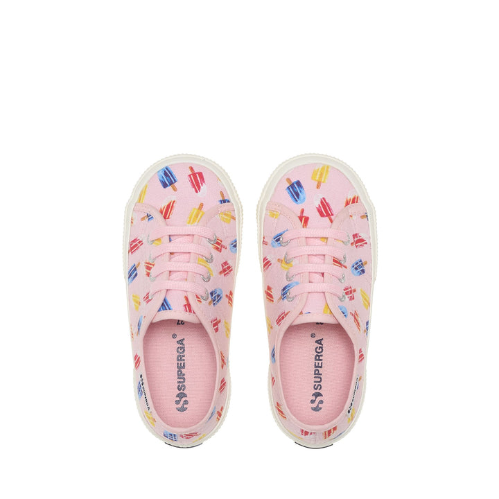 Children's Low Cut Sneakers in Pink with Cotton Upper 4