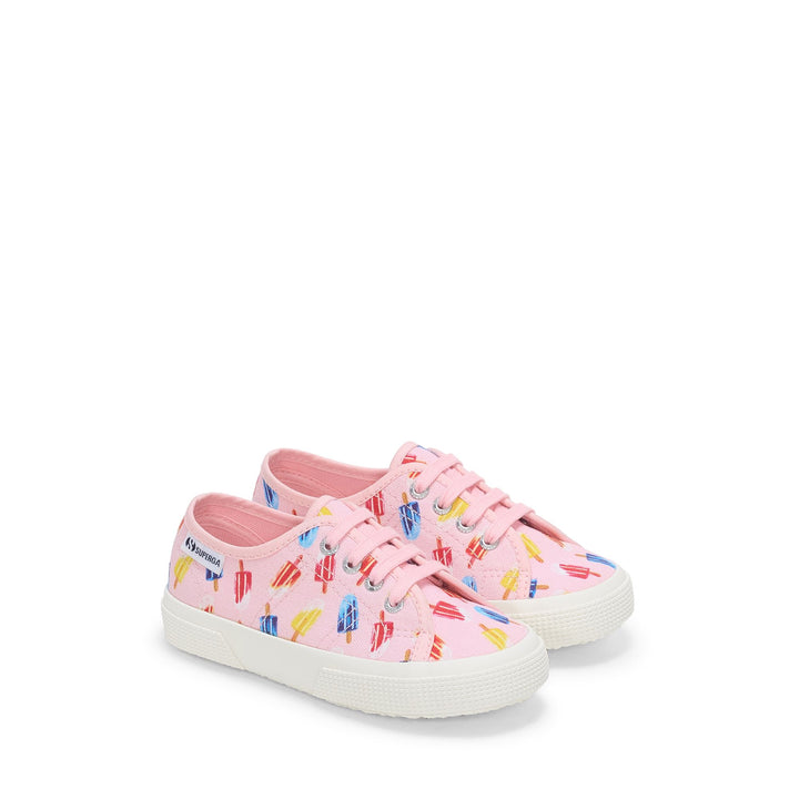 Children's Low Cut Sneakers in Pink with Cotton Upper 2
