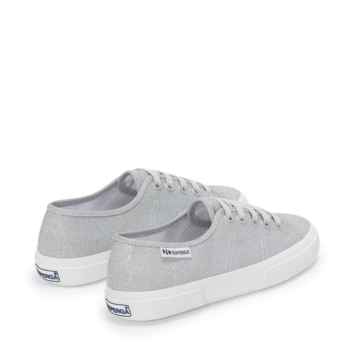 Baskets basses grises pour femme avec tige en jersey lamé 3