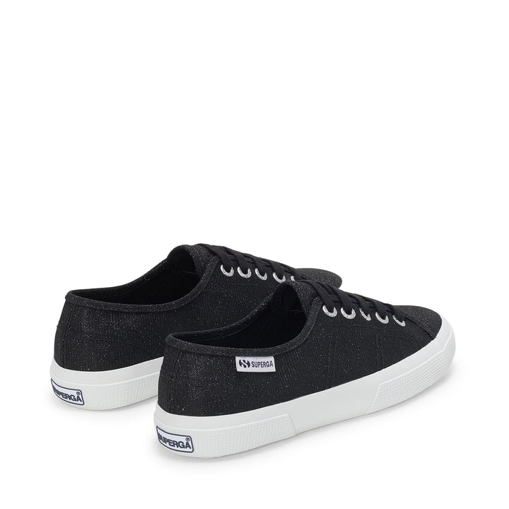 Baskets basses noires pour femme avec tige en jersey lamé 3